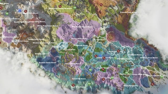 Biomes MapAvatar: Frontiers of Pandora Interactive Map